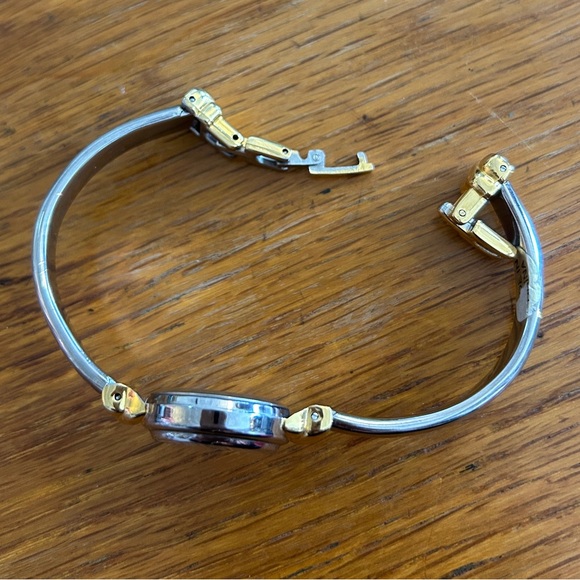 Vintage Two Tone Bangle Watch Gold Silver Bracelet Style main image 4